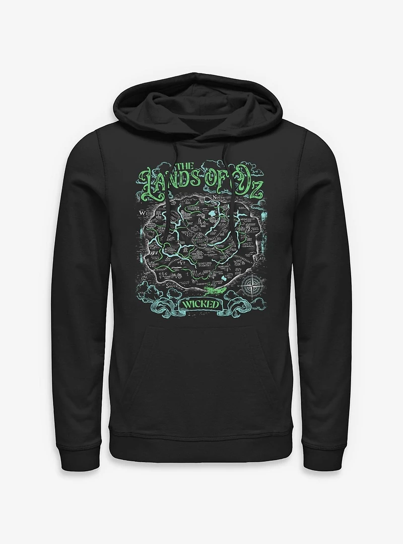 Wicked: For Good The Lands Of Oz Map Hoodie BoxLunch Exclusive