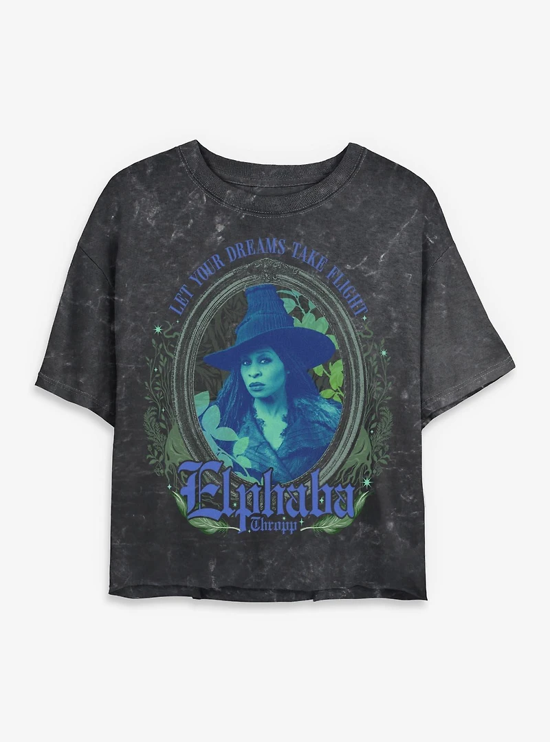 Wicked: For Good Elphaba Dreams Take Flight Womens Mineral Wash Crop BoxLunch Exclusive