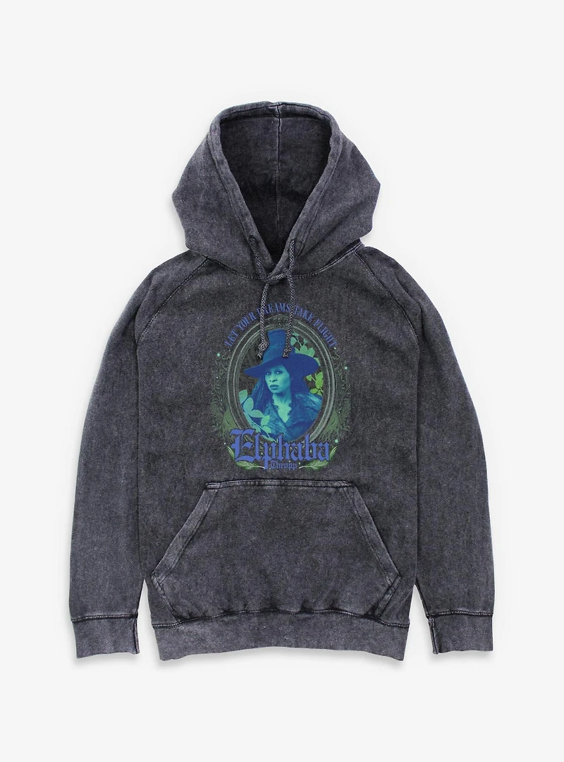Wicked: For Good Elphaba Dreams Take Flight Mineral Wash Hoodie BoxLunch Exclusive