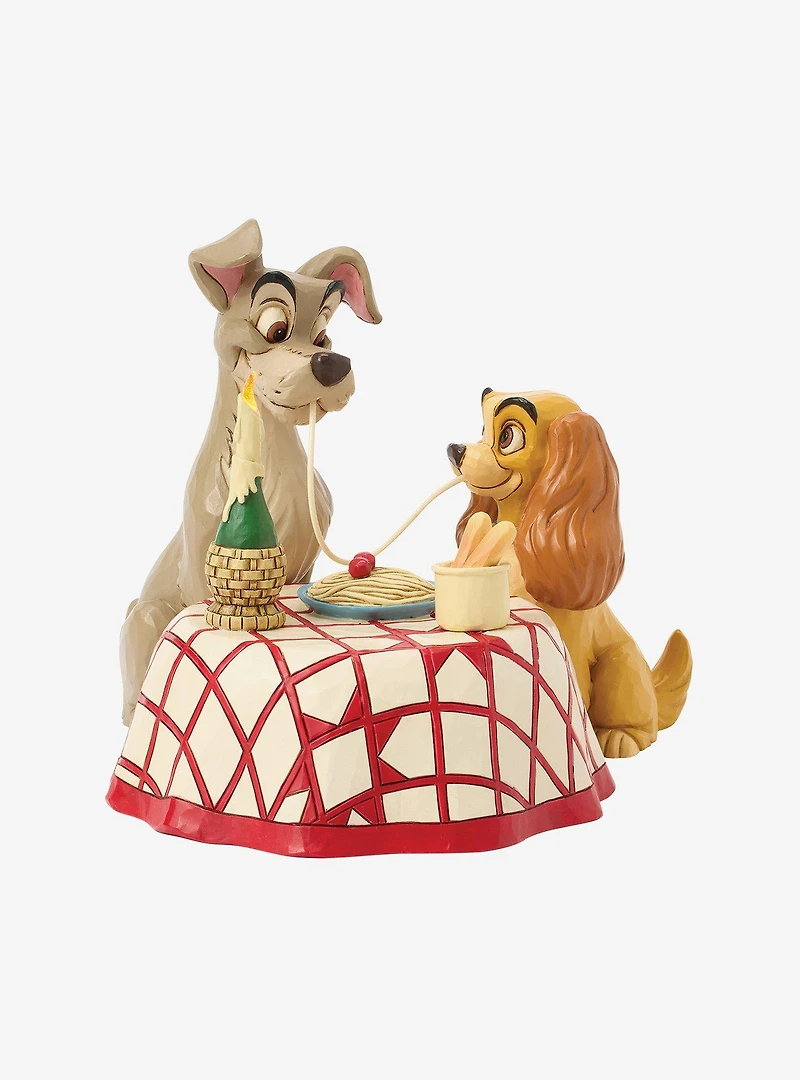 Disney Jim Shore Traditions Lady & Tramp Spaghetti Scene Figurine