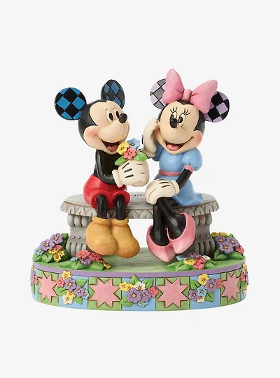 Disney Jim Shore Traditions Mickey Minnie on Bench Figurine