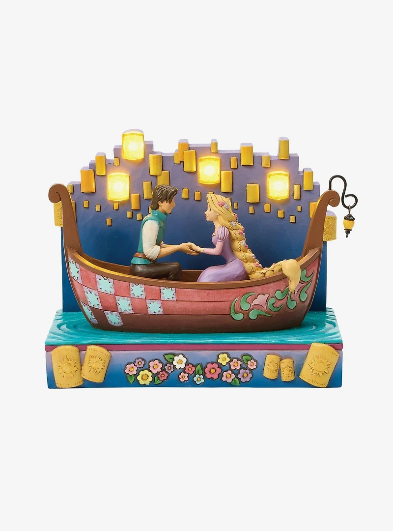 Disney Jim Shore Traditions Tangled Boat with LED Lanterns Figurine