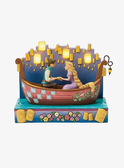 Disney Jim Shore Traditions Tangled Boat with LED Lanterns Figurine