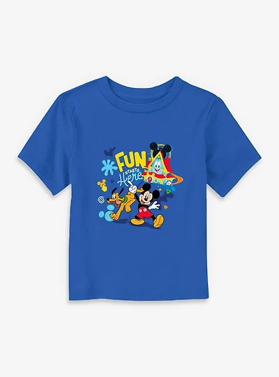 Disney Mickey Mouse & Pluto Fun Starts Here Toddler T-Shirt