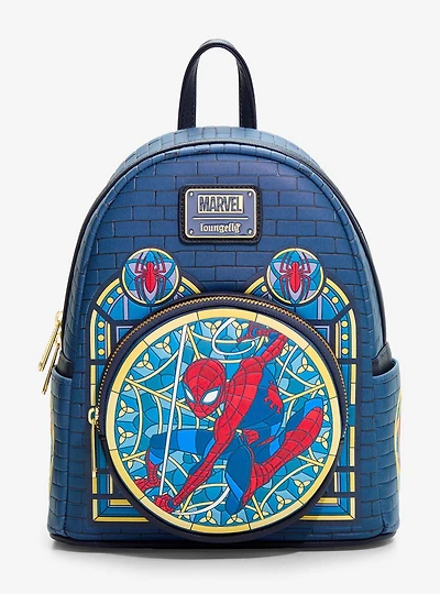 Loungefly Marvel Spider-Man Stained Glass Portrait Mini Backpack - BoxLunch Exclusive