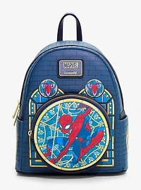 Loungefly Marvel Spider-Man Stained Glass Portrait Mini Backpack - BoxLunch Exclusive