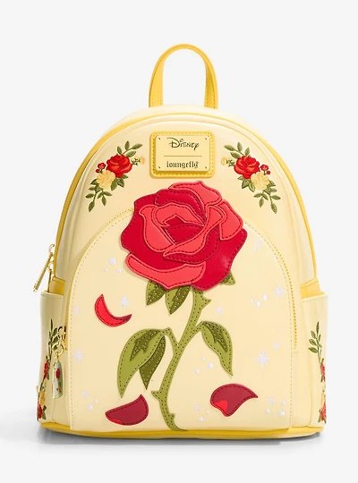 Loungefly Disney Beauty and The Beast Enchanted Rose Shimmer Mini Backpack - BoxLunch Exclusive