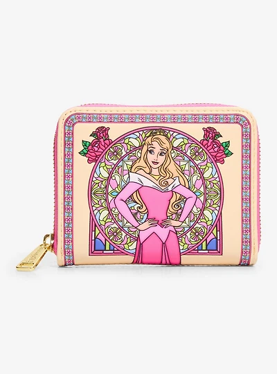 Loungefly Disney Sleeping Beauty Stained Glass Zip Wallet — BoxLunch Exclusive