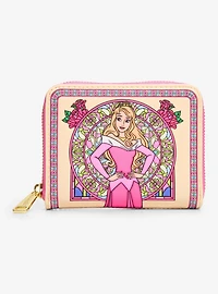 Loungefly Disney Sleeping Beauty Stained Glass Zip Wallet — BoxLunch Exclusive