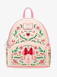 Loungefly Disney Minnie Mouse Floral Embroidered Mini Backpack - BoxLunch Exclusive