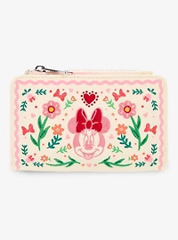 Loungefly Disney Minnie Mouse Floral Embroidered Wallet - BoxLunch Exclusive
