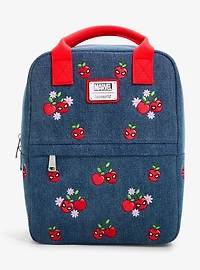 Loungefly Marvel Spider-Man Cherries Denim Mini Backpack - BoxLunch Exclusive