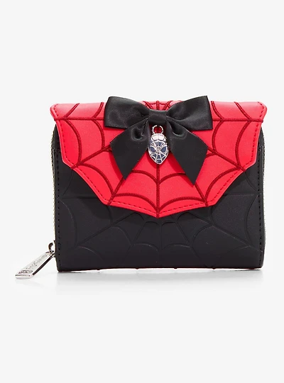 Loungefly Marvel Spider-Man Web Bow Wallet - BoxLunch Exclusive