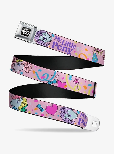 My Little Pony Three Confetti Party and Logo Multi Seatbelt Buckle Belt