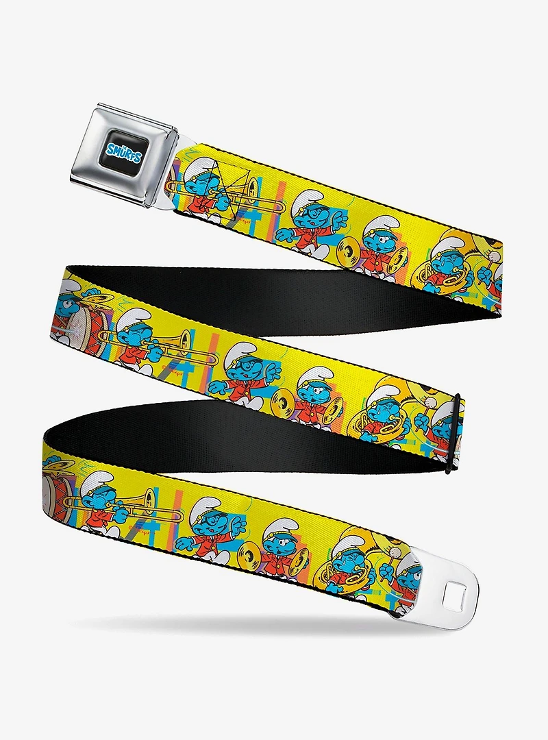 The Smurfs Carnival Party Band Line Seatbelt Buckle Belt