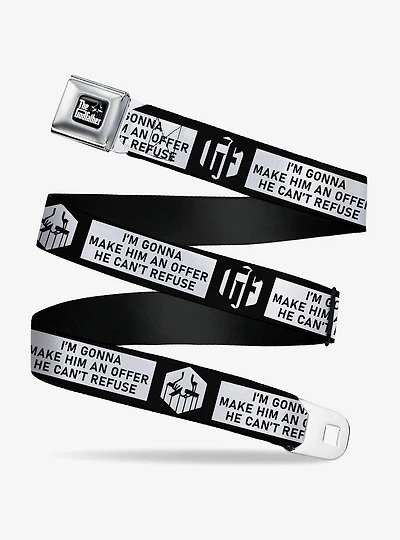 The Godfather I'm Gonna Make Him An Offer He Can't Refuse Seatbelt Buckle Belt