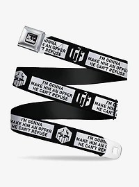 The Godfather I'm Gonna Make Him An Offer He Can't Refuse Seatbelt Buckle Belt