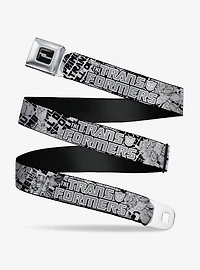 Transformers Robots and Text Collage Seatbelt Buckle Belt