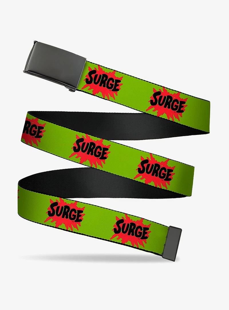 Surge Logo Black Clamp Buckle Belt