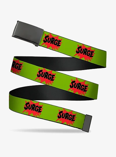 Surge Logo Black Clamp Buckle Belt