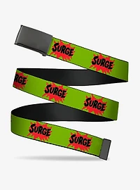 Surge Logo Black Clamp Buckle Belt