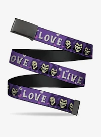 Masters of The Universe Skeletor Live Love Expressions Clamp Buckle Belt