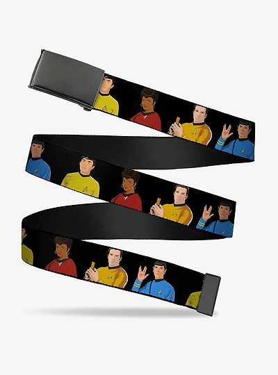 Star Trek Original Series Four Crew Member Group Clamp Buckle Belt