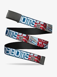 Transformers Autobots Optimus Prime Semi Truck Collage Clamp Buckle Belt