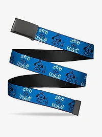 This Is Fine Japanese Question Hound Flame Black Clamp Buckle Belt