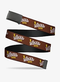 Willy Wonka and The Chocolate Factory Bar Logo Clamp Buckle Belt