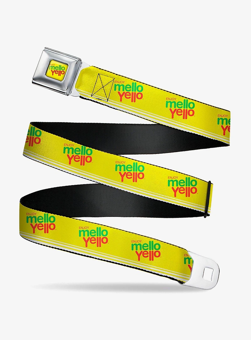 Enjoy Mello Yello Logo Red Green Seatbelt Buckle Belt