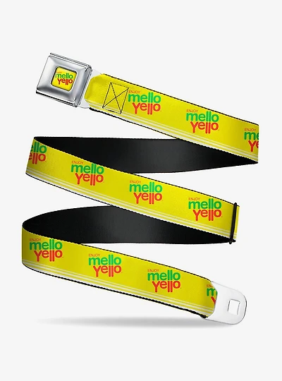 Enjoy Mello Yello Logo Red Green Seatbelt Buckle Belt