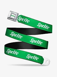 Sprite Logo Green Seatbelt Buckle Belt