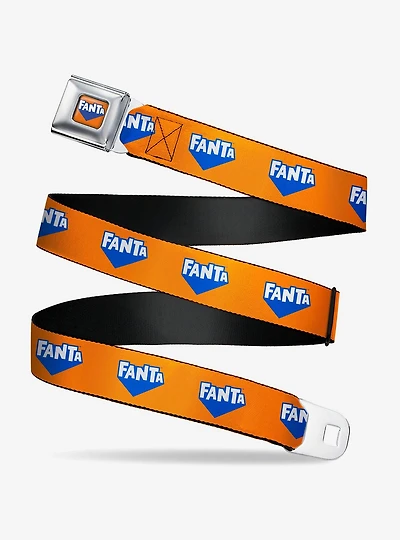 Fanta Logo Blue Seatbelt Buckle Belt