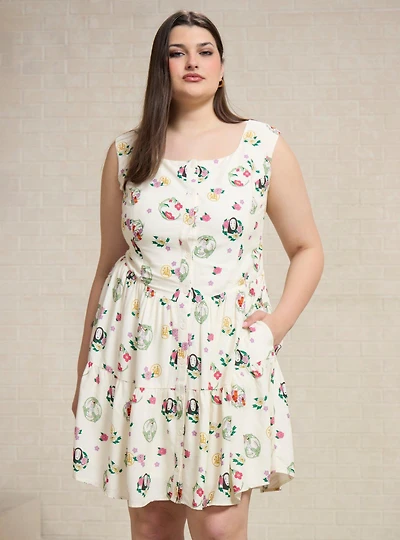 Studio Ghibli® Spirited Away Floral Characters Allover Print Plus Tank Dress - BoxLunch Exclusive