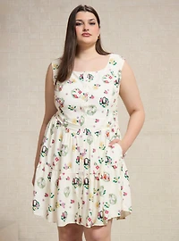 Studio Ghibli® Spirited Away Floral Characters Allover Print Plus Tank Dress - BoxLunch Exclusive