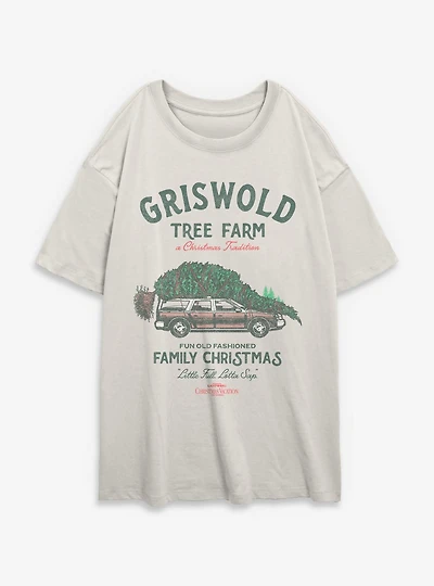 National Lampoon's Christmas Vacation Griswold Holiday Womens Oversized T-Shirt