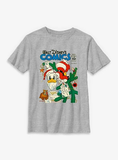 Disney Donald Duck Holiday Retro Comic  Youth T-Shirt