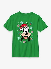 Disney Goofy Xmas Hat & Lights  Youth T-Shirt