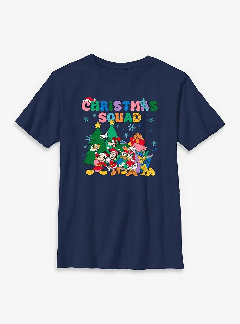 Disney Mickey Mouse & Friends Christmas Squad Youth T-Shirt