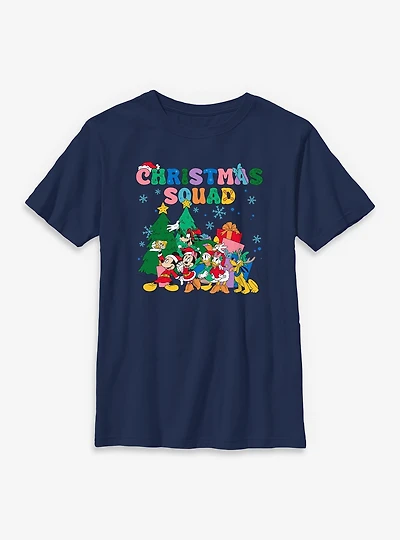 Disney Mickey Mouse & Friends Christmas Squad Youth T-Shirt