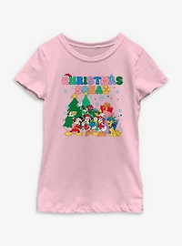 Disney Mickey Mouse & Friends Christmas Squad Youth Girls T-Shirt