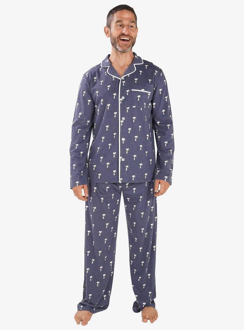 Peanuts Notch collar Long Sleeve Pajama Set