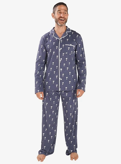 Peanuts Notch collar Long Sleeve Pajama Set