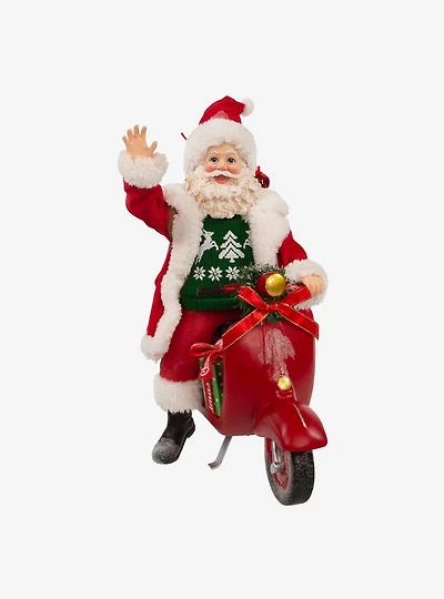 10-Inch Fabriche Santa on Scooter