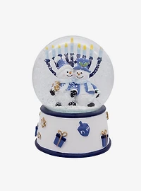 100MM Musical Wind-Up Hanukkah Snowman Water Globe