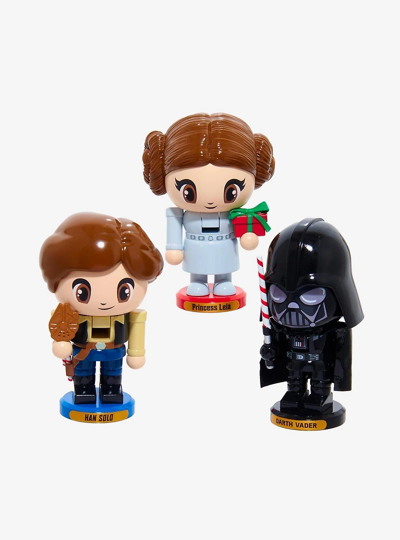 Star Wars Han Solo, Princess Leia, and Darth Vader Nutcracker 3-Piece Set