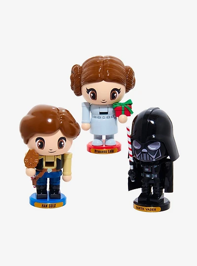 Star Wars Han Solo, Princess Leia, and Darth Vader Nutcracker 3-Piece Set