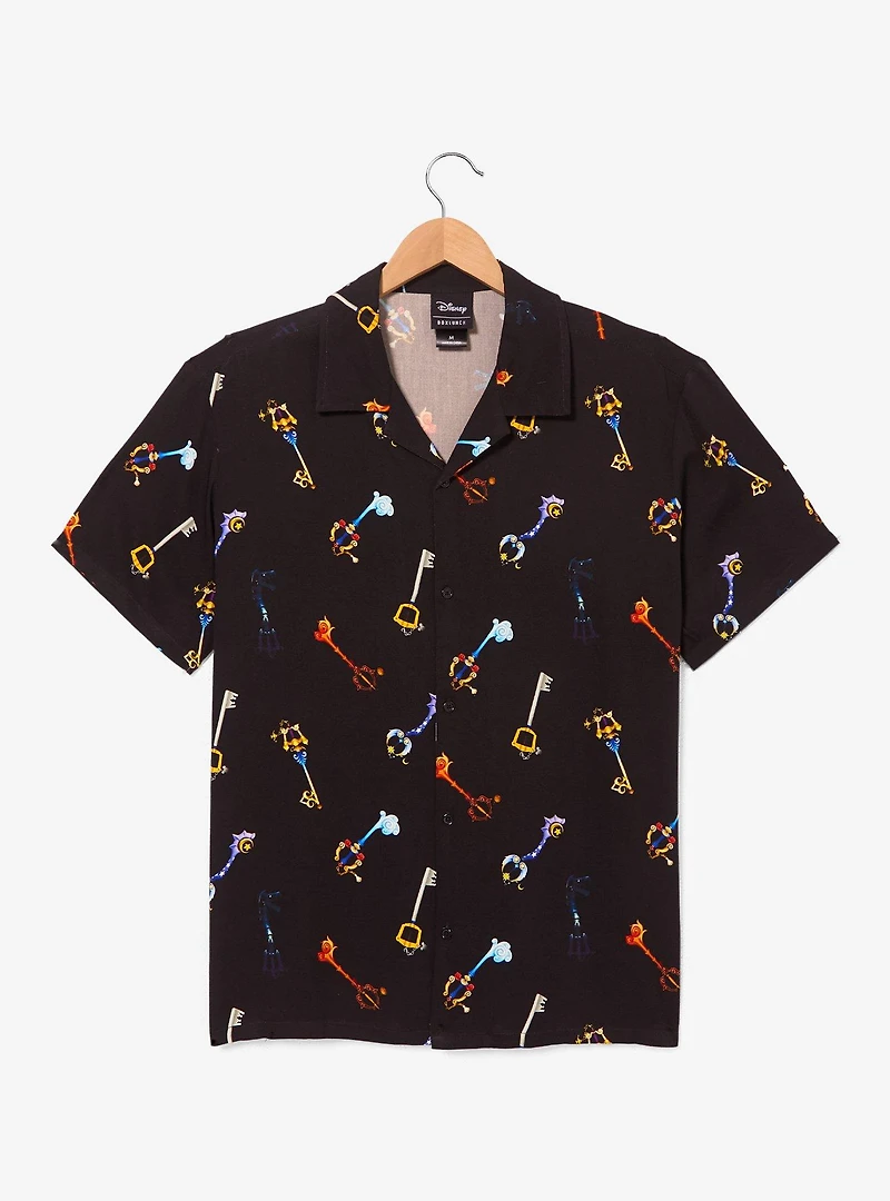 Disney Kingdom Hearts Keyblades Allover Print Woven Button-Up - BoxLunch Exclusive