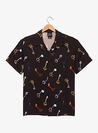 Disney Kingdom Hearts Keyblades Allover Print Woven Button-Up - BoxLunch Exclusive